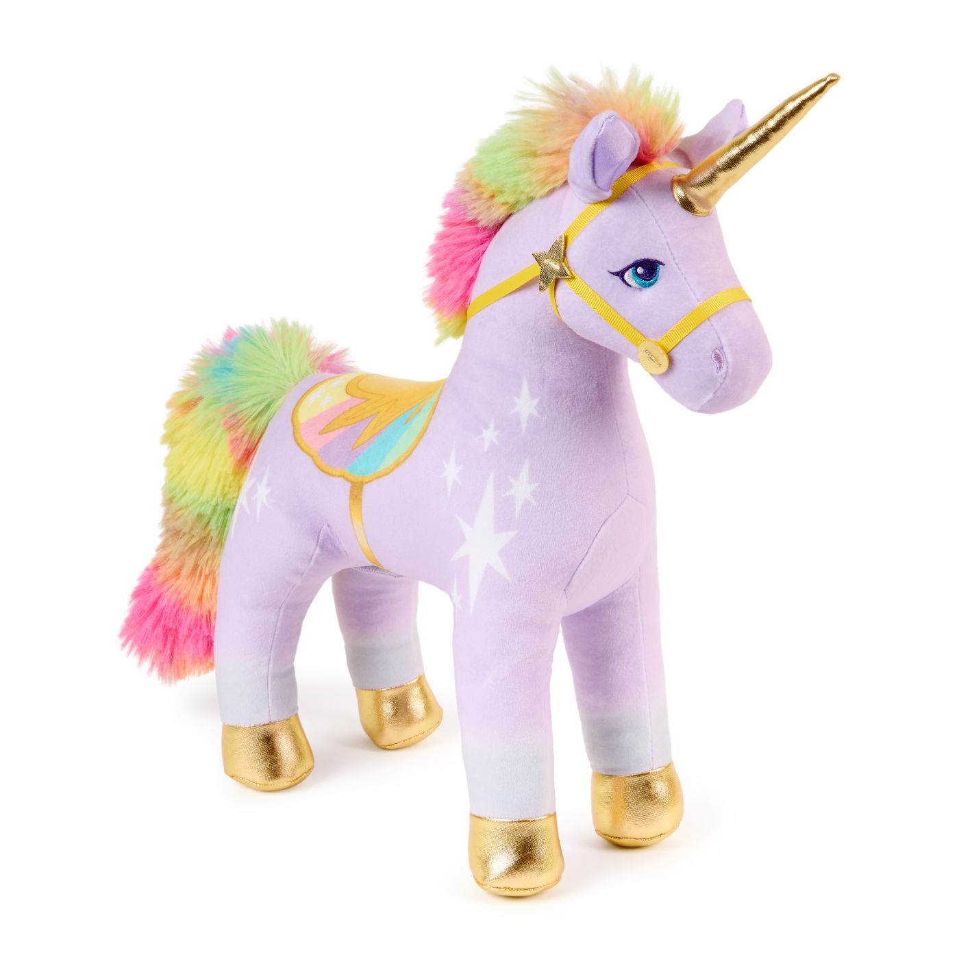 Jucarie de plus luminoasa, 38 cm, Unicornul Wildstar, 12 luni+, Unicorn Academy
