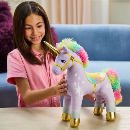 Jucarie de plus luminoasa, 38 cm, Unicornul Wildstar, 12 luni+, Unicorn Academy 735183