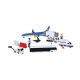 Set aeroport jucarie cu avion albastru si vehicule die-cast, 3 ani+, Maisto 735216