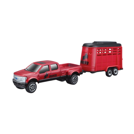 Set vehicul de tractare  Heartland Haulers cu remorca, 3 ani+, 1 bucata, Maisto 735233