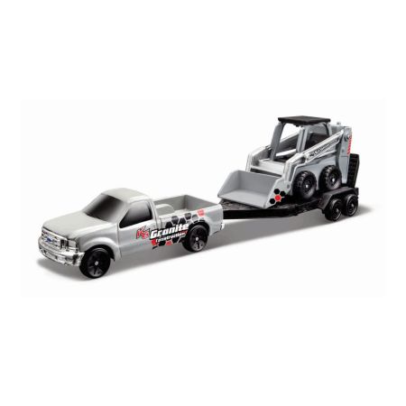 Set vehicul de tractare  Heartland Haulers cu remorca, 3 ani+, 1 bucata, Maisto 735225