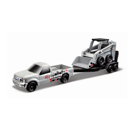 Set vehicul de tractare  Heartland Haulers cu remorca, 3 ani+, 1 bucata, Maisto 735225
