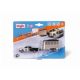 Set vehicul de tractare  Heartland Haulers cu remorca, 3 ani+, 1 bucata, Maisto 735228