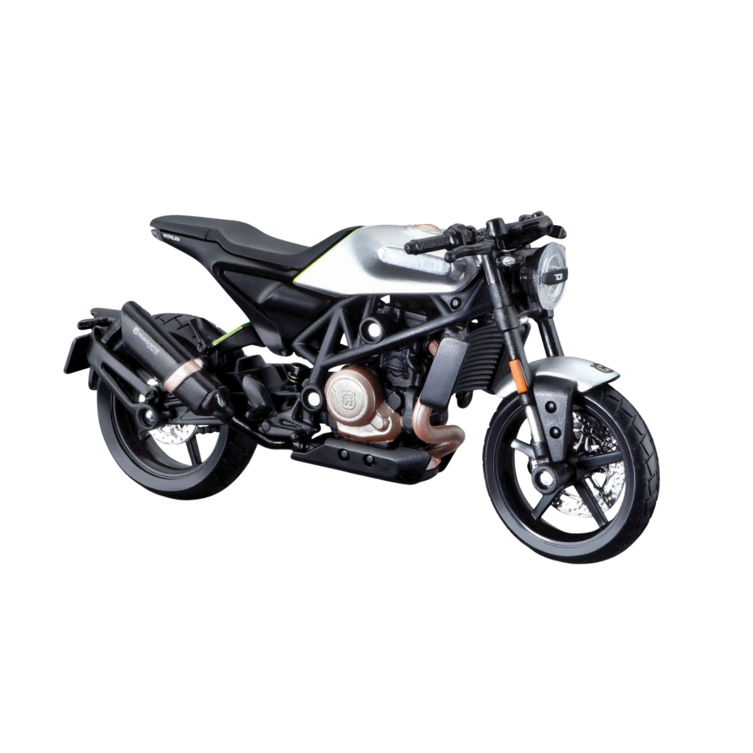 Motocicleta metalica Husqvarna Vitpilen 701, scara 1:18, 3 ani+, Maisto