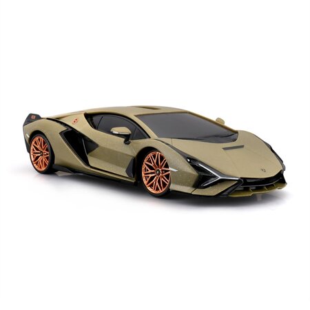 Masinuta cu telecomanda Lamborghini Sian FKP37, scara 1:24, Kaki, 6 ani+, Maisto 735365