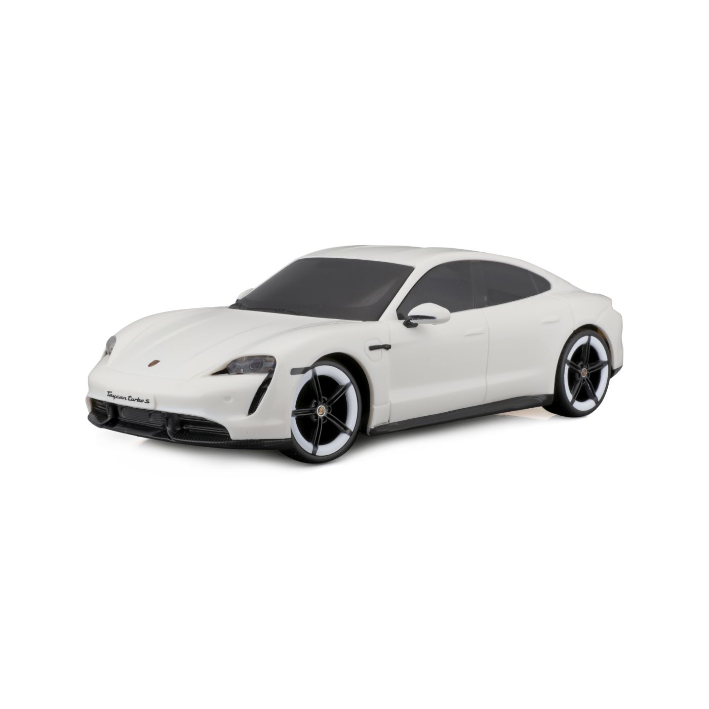 Masinuta cu telecomanda Porsche Taycan Turbo S, scara 1:24, Alb, 6 ani+, Maisto