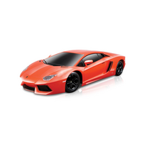 Masinuta cu sunete si lumini Lamborghini Aventador, scara 1:24, Rosu, 5 ani+, Maisto