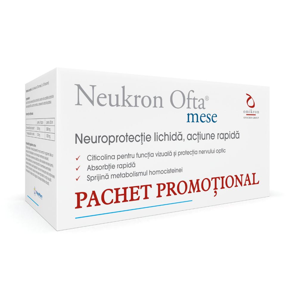 Pachet Neukron Ofta Mese, 2x30 flacoane, Omikron