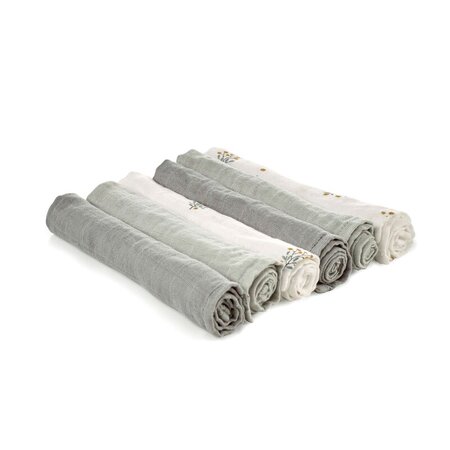 Set 6 scutece din muselina de bambus, 35x35 cm, Botanic, Jane 735508