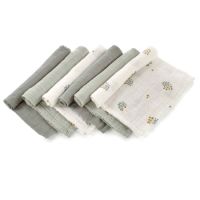 Set 6 scutece din muselina de bambus, 35x35 cm, Botanic, Jane