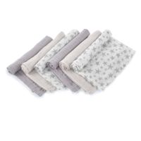 Set 6 scutece din muselina de bambus, 35x35 cm, Star, Jane