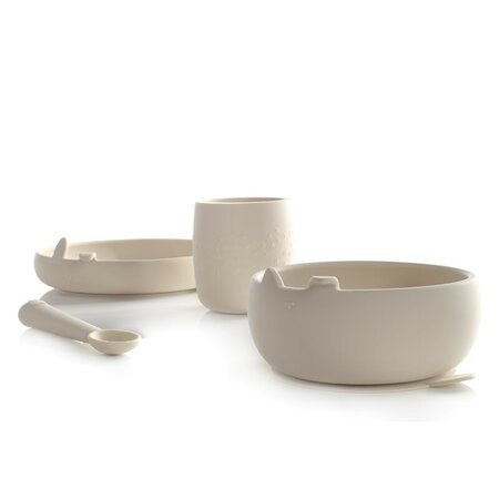 Set 4 piese pentru masa din silicon, Sand, 4 luni+, Jane 735545