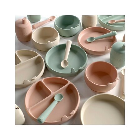 Set 2 piese pentru masa din silicon, Sand, 4 luni+, Jane 735580