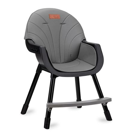 Scaun de masa din piele ecologica pentru copii Reki, Black, Momi 735664