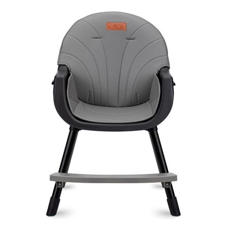 Scaun de masa din piele ecologica pentru copii Reki, Black, Momi 735666