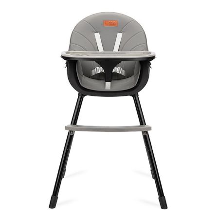 Scaun de masa din piele ecologica pentru copii Reki, Black, Momi 735663