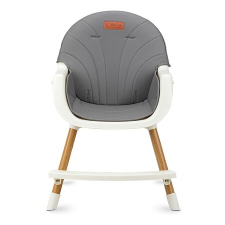 Scaun de masa din piele ecologica pentru copii Reki, Dark Grey, Momi 735674