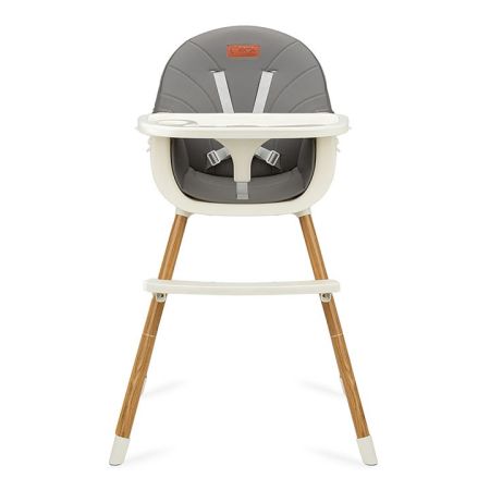 Scaun de masa din piele ecologica pentru copii Reki, Dark Grey, Momi