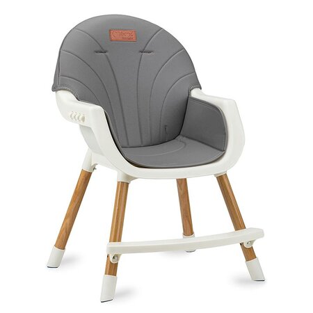 Scaun de masa din piele ecologica pentru copii Reki, Dark Grey, Momi 735677