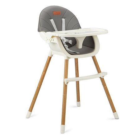 Scaun de masa din piele ecologica pentru copii Reki, Dark Grey, Momi 735675
