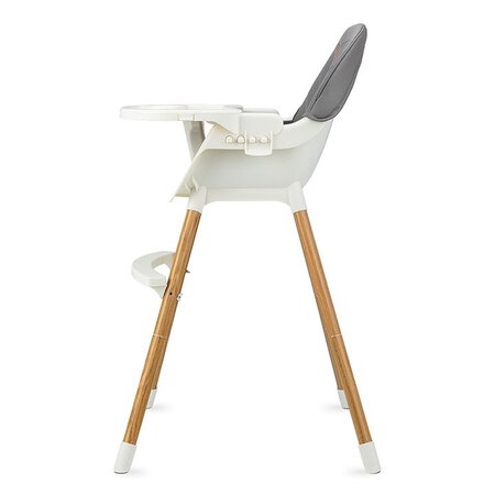 Scaun de masa din piele ecologica pentru copii Reki, Dark Grey, Momi 735676
