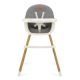 Scaun de masa din piele ecologica pentru copii Reki, Dark Grey, Momi 735672