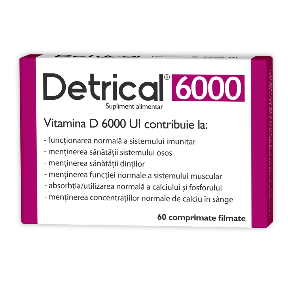 Detrical Vitamina D, 6000 UI, 60 comprimate, Zdrovit