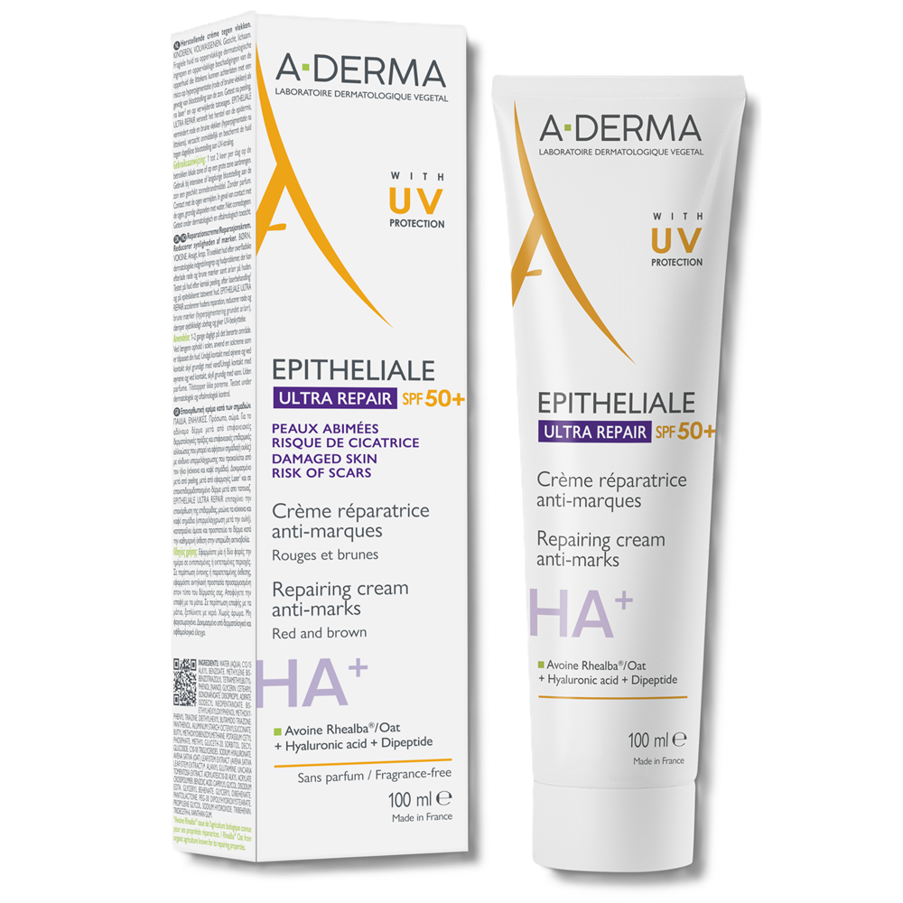Crema reparatoare Epitheliale Ultra Repair, SPF50+, 100 ml, Aderma