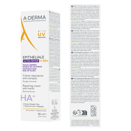 Crema reparatoare Epitheliale Ultra Repair, SPF50+, 100 ml, Aderma 735782