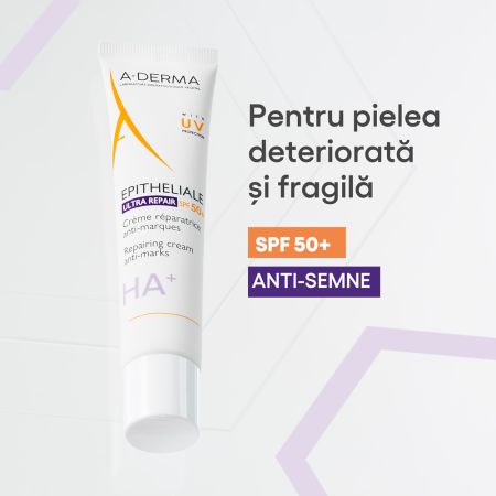 Crema reparatoare Epitheliale Ultra Repair, SPF50+, 100 ml, Aderma 735785