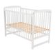 Patut din lemn cu laterala culisanta, Ola, 120x60 cm, Alb, Babyneeds 735808