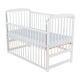 Patut din lemn cu laterala culisanta, Ola, 120x60 cm, Alb, Babyneeds 735810