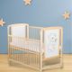 Patut din lemn cu laterala culisanta, Timmi, 120x60 cm, Natur, Babyneeds 735843