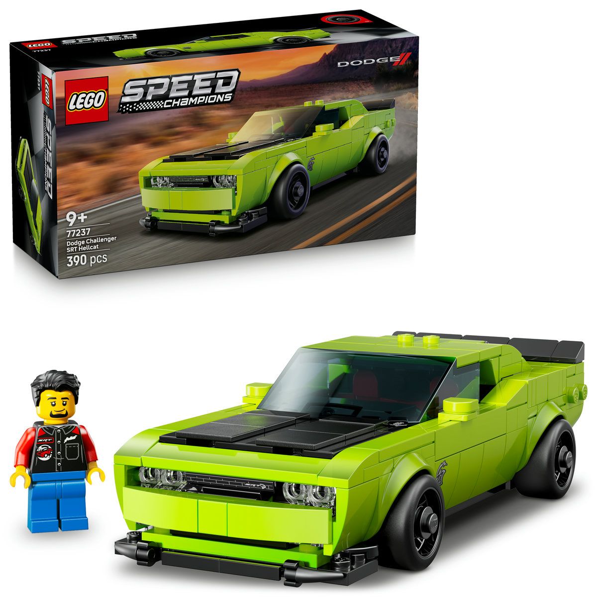 Masina sport Dodge Challenger SRT Hellcat, 9 ani+, 77237, Lego Speed Champions