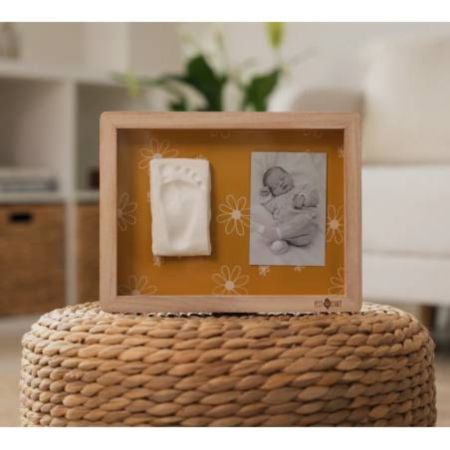 Rama cu kit amprenta pentru bebelusi - Classic Frame Daisy Ochre, Petit Artichaut 735975