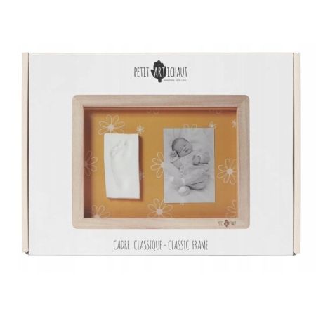 Rama cu kit amprenta pentru bebelusi - Classic Frame Daisy Ochre, Petit Artichaut