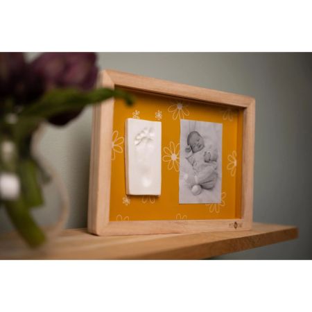 Rama cu kit amprenta pentru bebelusi - Classic Frame Daisy Ochre, Petit Artichaut 735974