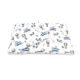 Lenjerie patut 3 piese, cu cearceaf, pilota si pernuta, 120x60 cm, Blue Plane, MimiNu 736109