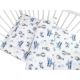 Lenjerie patut 3 piese, cu cearceaf, pilota si pernuta, 120x60 cm, Blue Plane, MimiNu 736112