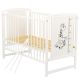 Patut din lemn de pin si MDF Girafa Timmi, 120x60 cm, Alb, Babyneeds 736158