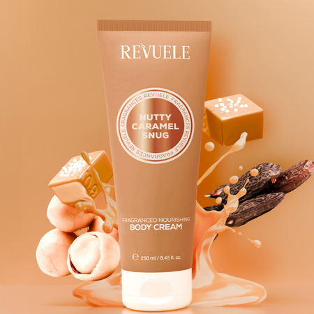 Crema nutritiva pentru corp Nutty Caramel Snug, 250 ml, Revuele 743367