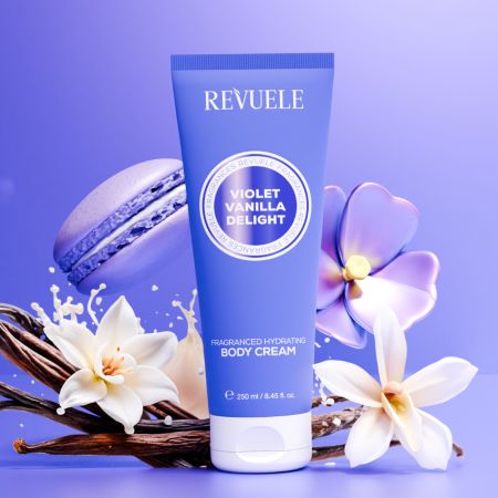 Crema de corp hidratanta Violet Vanilla Delight, 250 ml, Revuele 743366