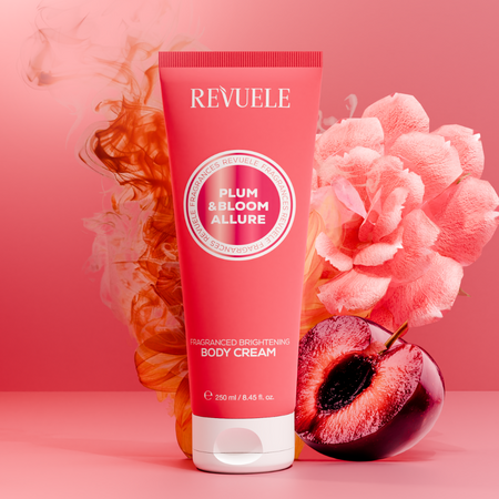 Crema de corp iluminatoare Plum & Bloom Allure, 250 ml, Revuele 743368