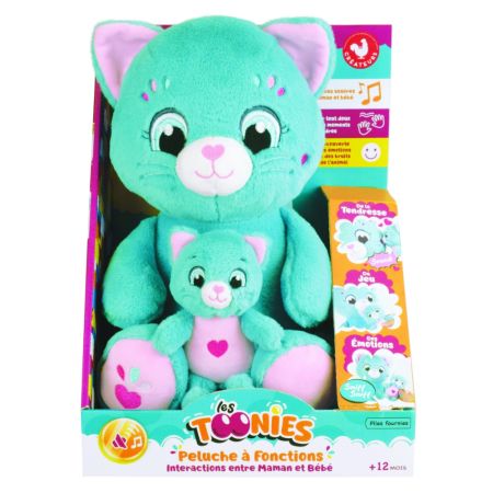 Jucarie interactiva cu 6 functii, Mama si puiul Pisica, + 12 luni, Jemini