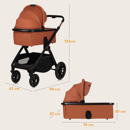 Carucior 3 in 1 pana la 22 Kg Layla, Maro, Lionelo 736253