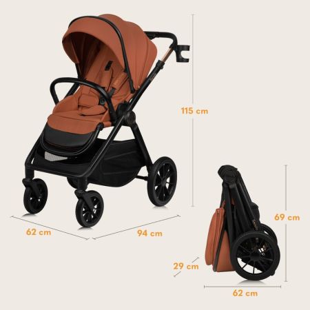 Carucior 3 in 1 pana la 22 Kg Layla, Maro, Lionelo 736254