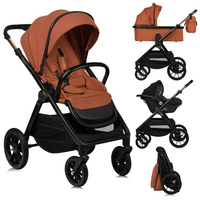 Carucior 3 in 1 pana la 22 Kg Layla, Maro, Lionelo