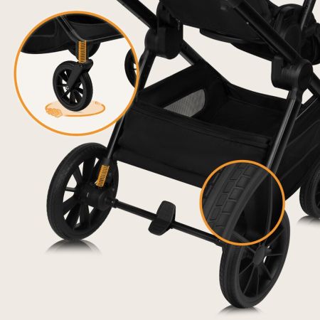 Carucior 3 in 1 pana la 22 Kg Layla, Negru, Lionelo 736435