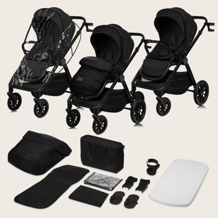 Carucior 3 in 1 pana la 22 Kg Layla, Negru, Lionelo 736438