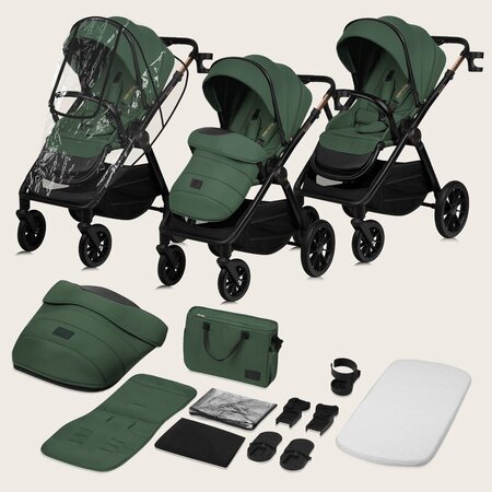 Carucior 3 in 1 pana la 22 Kg Layla, Verde, Lionelo 736505